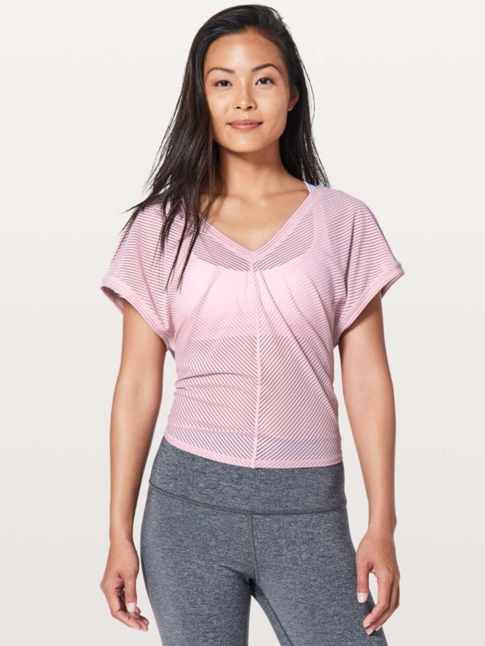 LULULEMON Ahead By Miles Short Sleeve - Petals